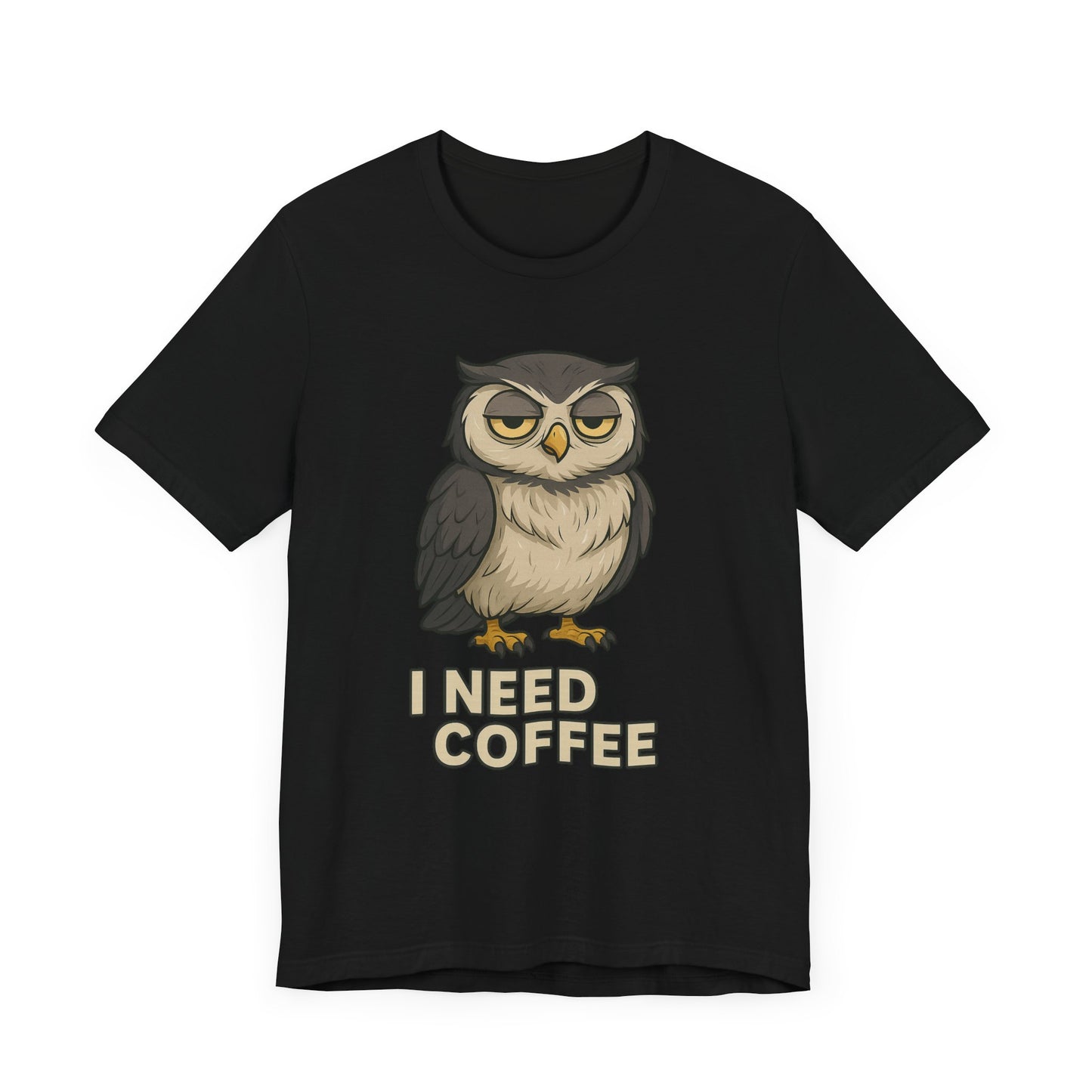 I Need Coffee Owl T-shirt