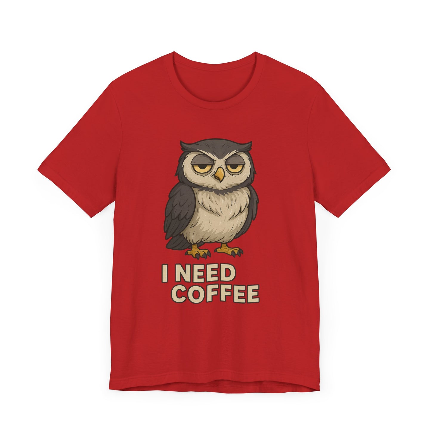 I Need Coffee Owl T-shirt