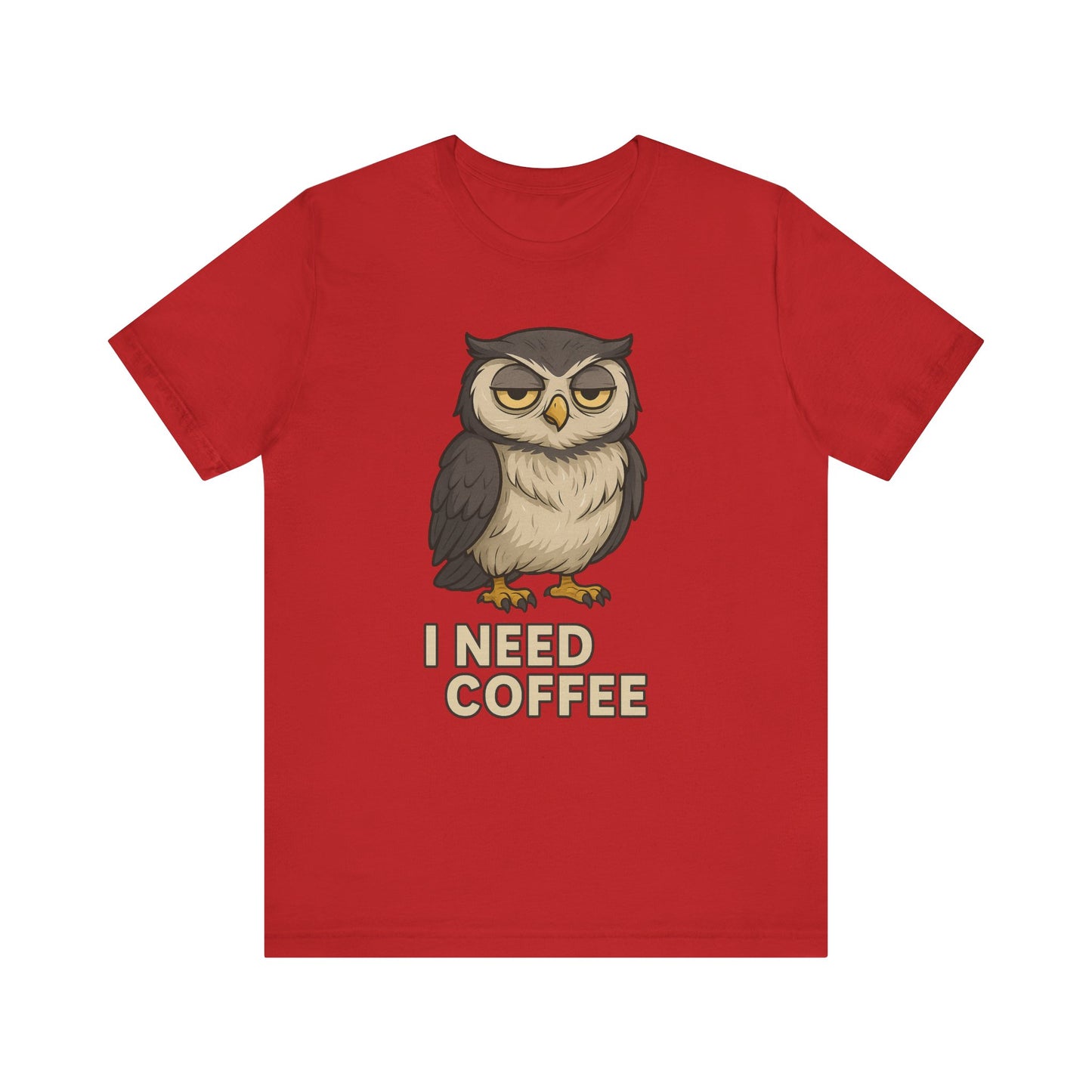 I Need Coffee Owl T-shirt