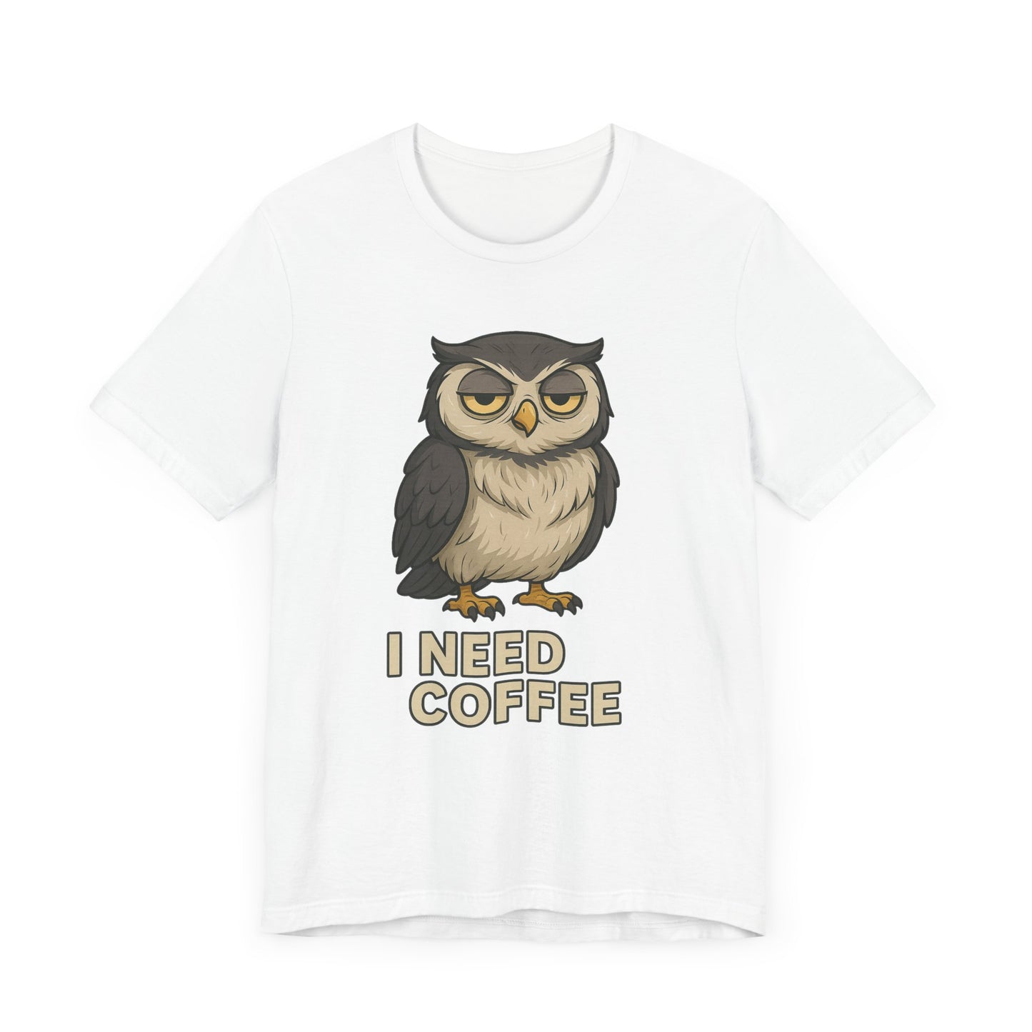 I Need Coffee Owl T-shirt