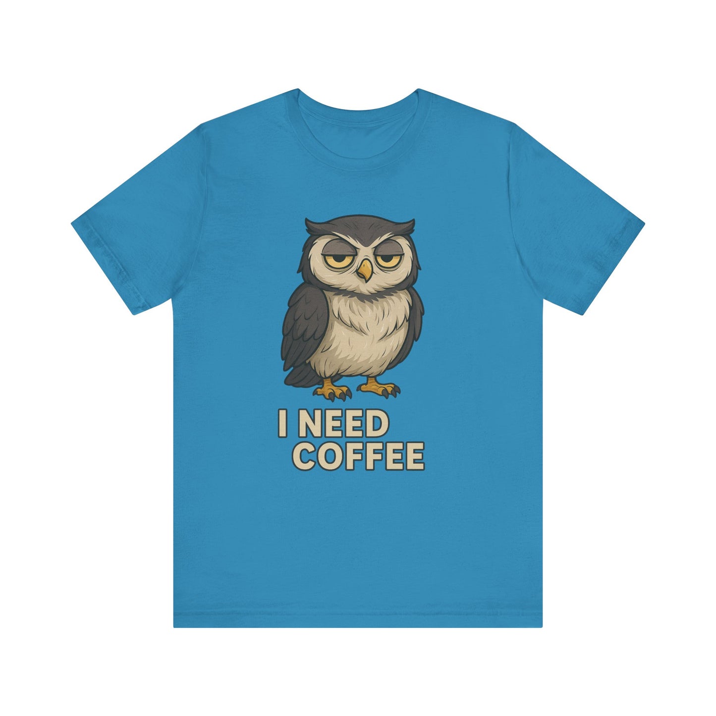 I Need Coffee Owl T-shirt