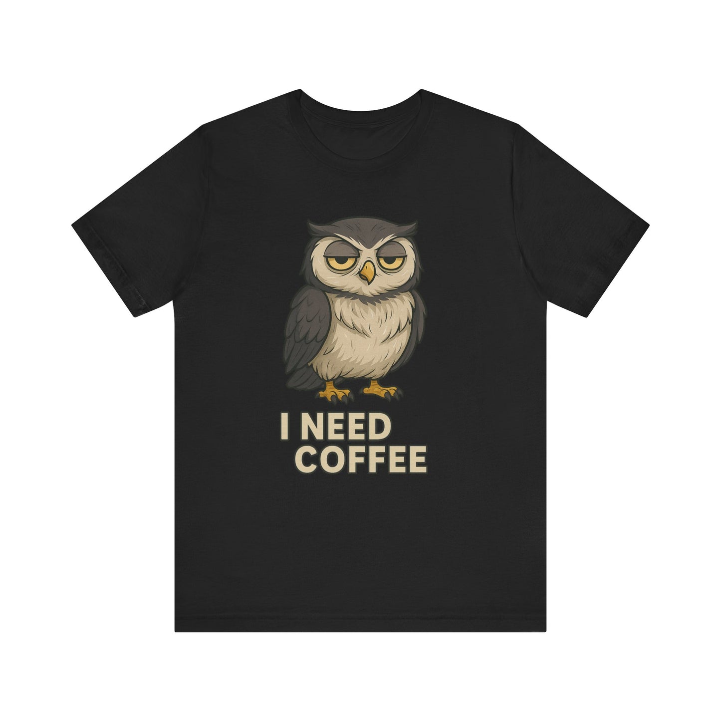 I Need Coffee Owl T-shirt