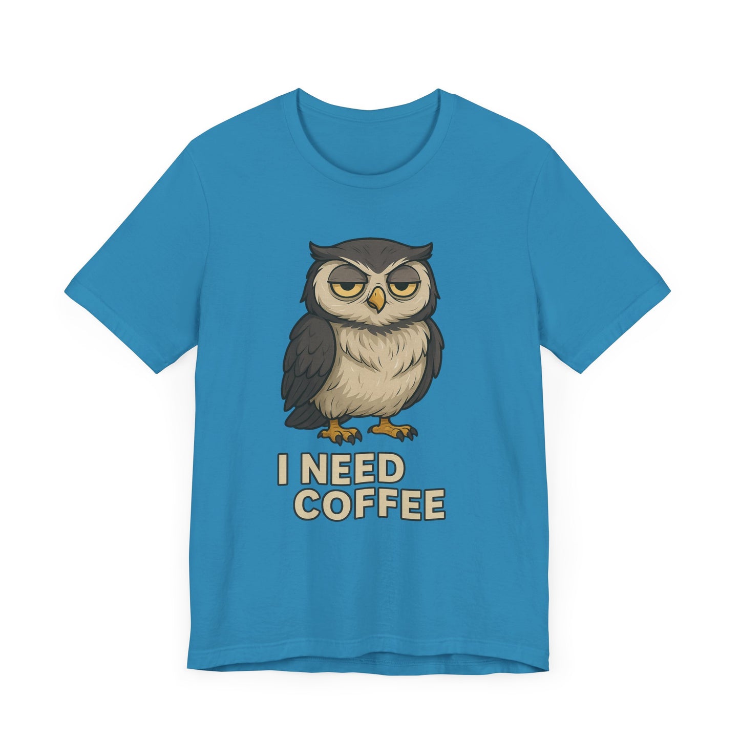 I Need Coffee Owl T-shirt