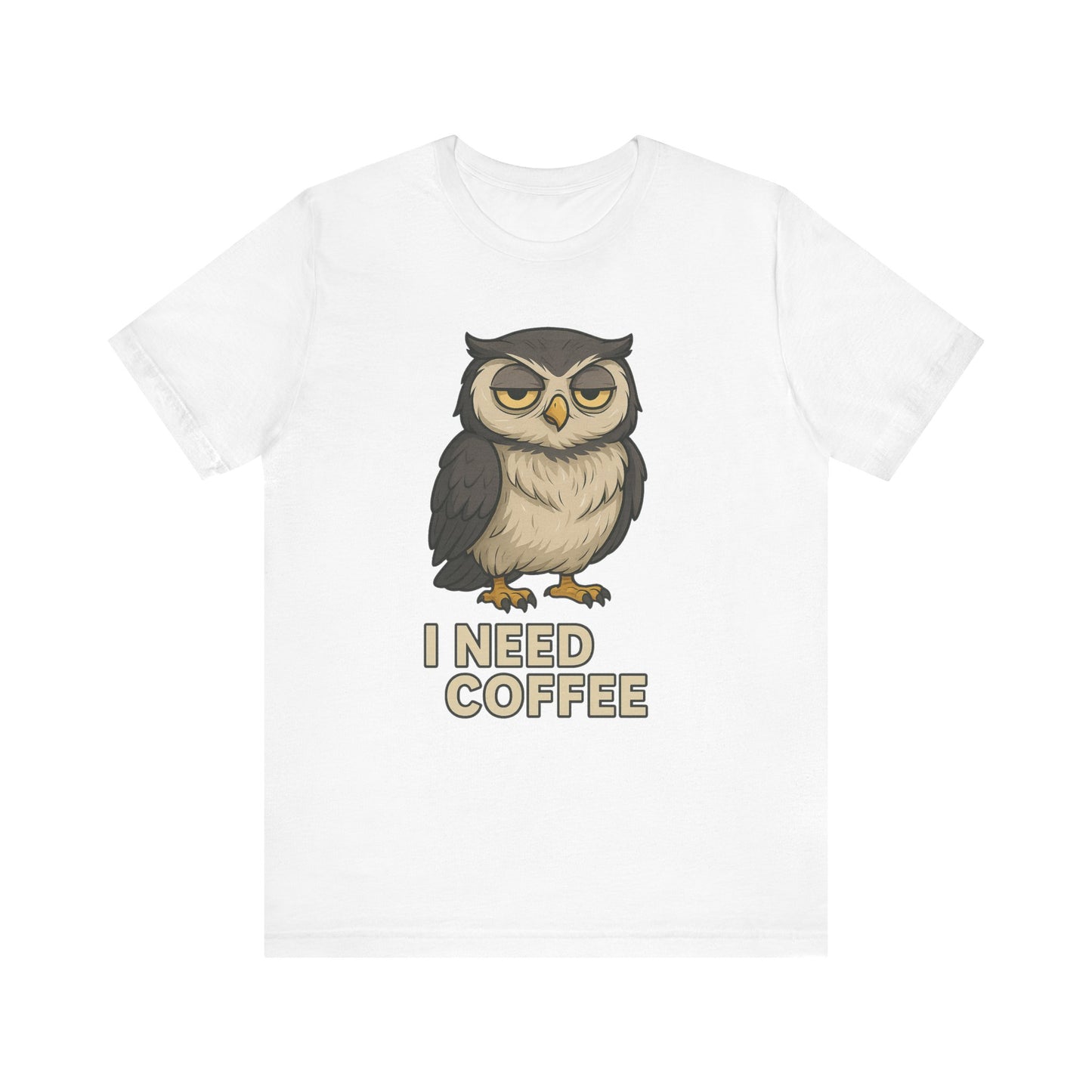 I Need Coffee Owl T-shirt