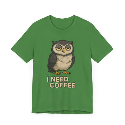 I Need Coffee Owl T-shirt