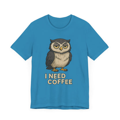 I Need Coffee Owl T-shirt